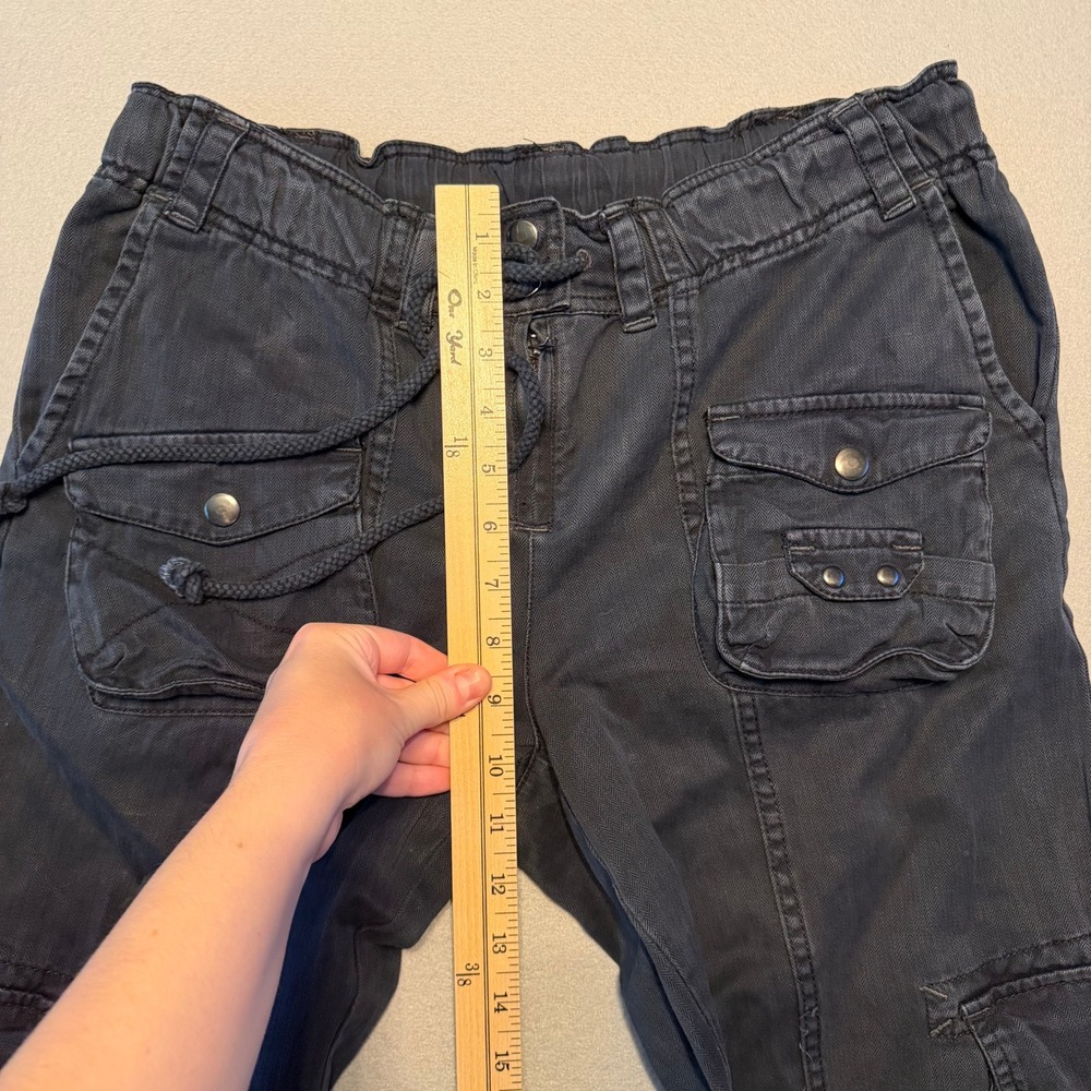 Free People We The Free Tahiti Pull-On Cargo Pants Black Women Size Small - Picture 9 of 14